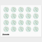 Abstracte Agate Wedding V2 Mint ID827 Ronde Sticker (Vel)