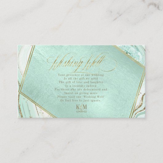 Abstracte Agate Wishing Well V1 Mint ID827 Informatiekaartje (Voorkant)