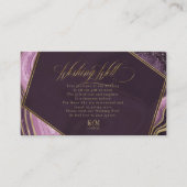 Abstracte Agate Wishing Well V2 Mauve ID827 Informatiekaartje (Voorkant)