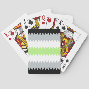 Abstracte Agender Pride Flag Pokerkaarten