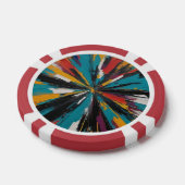 Abstracte AI-kunst Poker Chips (Enkel)