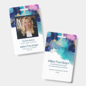 Abstracte Alcohol Ink Afbeelding Medewerker Securi Badge (Front & Back)