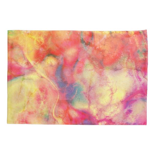 Abstracte Alcohol Ink Art Kussensloop (Achterkant-Links)