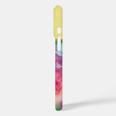 Abstracte Alcohol Ink Style Rainbow Monogrammed Case-Mate iPhone Case (Achterkant / Links)