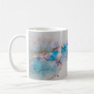 Abstracte Alcoholinkt Art Achtergrond Koffiemok
