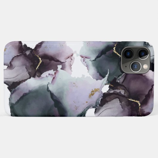 Abstracte alcoholinkt Dusty Blauwgroen Lila Dusty  Case-Mate iPhone Case (Achterkant (horizontaal))
