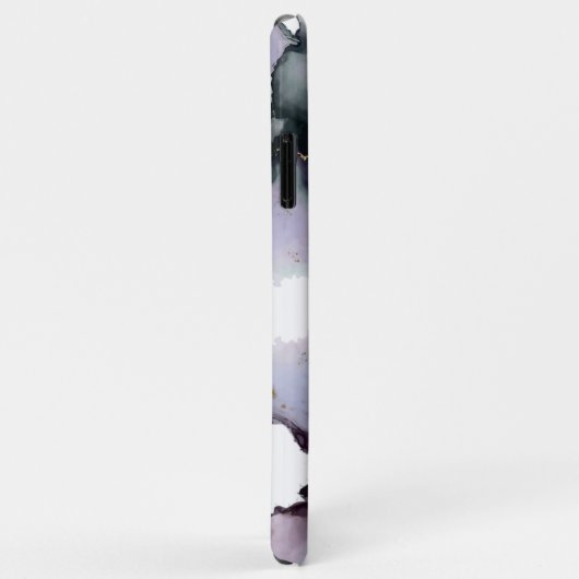 Abstracte alcoholinkt Dusty Blauwgroen Lila Dusty  Case-Mate iPhone Case (Achterkant/rechts)