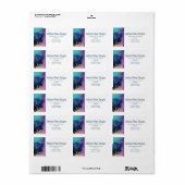 Abstracte Alcoholinkt Fluid Art Adreslabel Etiket (Full Sheet)