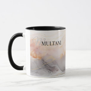abstracte alcoholinkt koffie mok