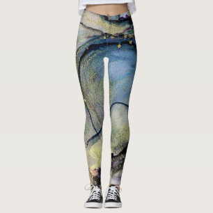 Abstracte alcoholinkt Multicolored Legging