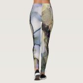 Abstracte alcoholinkt multiverkleurd leggings (Achterkant)
