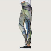 Abstracte alcoholinkt multiverkleurd leggings (Links)
