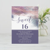 Abstracte alcoholinkt roos goud modern script kaart (Staand voorkant)