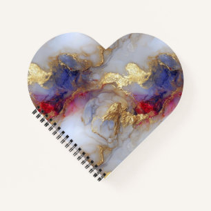 Abstracte alcoholinkttextuur met gouden accenten notitieboek