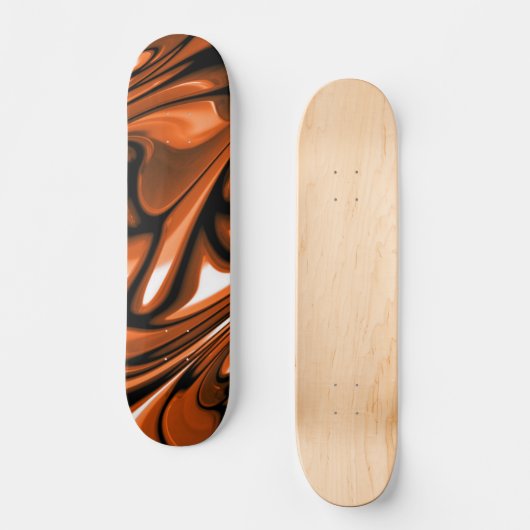 Abstracte Amber Ocean Skateboard (Voorkant)