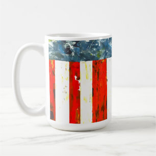 Abstracte Amerikaanse vlag Koffiemok