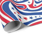 Abstracte Amerikaanse vlag patriottisch patroon Cadeaupapier (Rol Hoek)