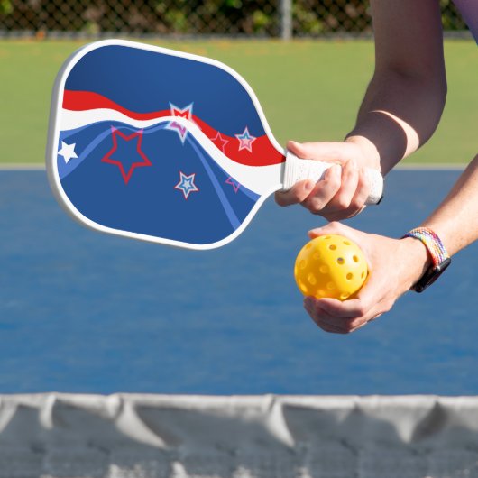 Abstracte Amerikaanse vlag Pickleball Paddle (Insitu)