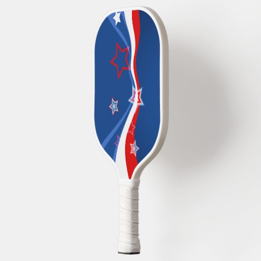 Abstracte Amerikaanse vlag Pickleball Paddle (Links)