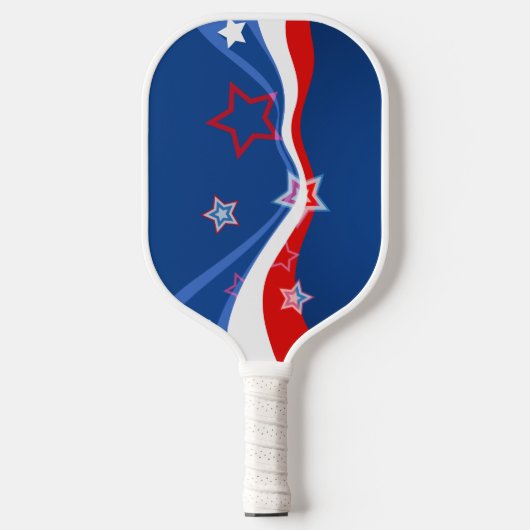 Abstracte Amerikaanse vlag Pickleball Paddle (Voorkant)