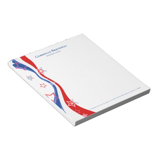 Abstracte Amerikaanse vlag Stars en Stripes Notitieblok (Schuin)