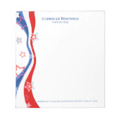 Abstracte Amerikaanse vlag Stars en Stripes Notitieblok (Voorkant)