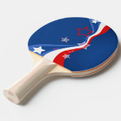 Abstracte Amerikaanse vlag Tafeltennisbatje (Voorkant Gekanteld)