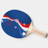 Abstracte Amerikaanse vlag Tafeltennisbatje (Zijkant)