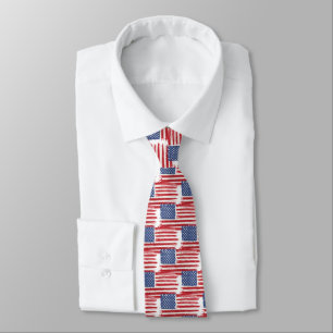 Abstracte Amerikaanse vlaggen Stropdas