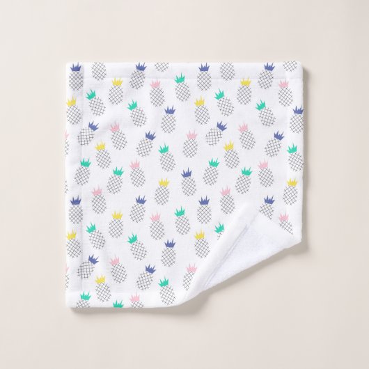 Abstracte anananassen bad handdoek (Wasdoekje)