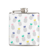 Abstracte anananassen heupfles (Voorkant)