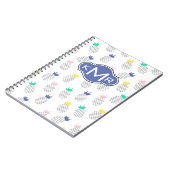 Abstracte anananassen | Monogram Notitieboek (Linkerzijde)