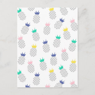 Abstracte ananas 2 briefkaart