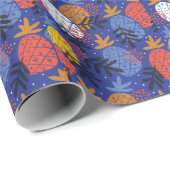 Abstracte ananassen bladeren  patroon cadeaupapier (Rol Hoek)