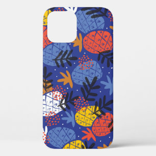 Abstracte ananassen bladeren patroon iPhone 12 hoesje