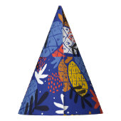 Abstracte ananassen bladeren  patroon feesthoedjes (Achterkant)