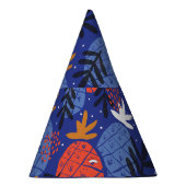 Abstracte ananassen bladeren  patroon feesthoedjes (Rechts)