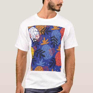 Abstracte ananassen bladeren  patroon t-shirt