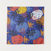 Abstracte ananassen bladeren  patroon wandkleed (Voorkant (horizontaal))