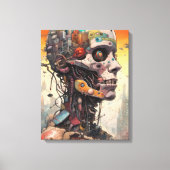 Abstracte Anatomische Cyborg Canvas Print (Voorkant)