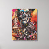 Abstracte Anatomische Cyborg Canvas Print (Voorkant)