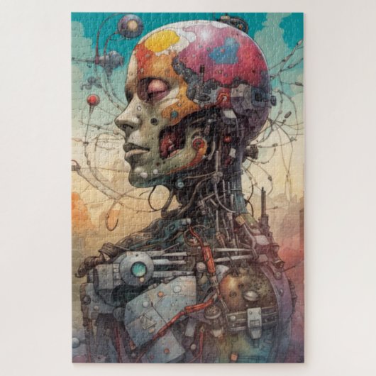 Abstracte Anatomische Cyborg Jigsaw Puzzel (Verticaal)