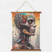 Abstracte Anatomische Cyborg Wandtapijt Hangend Wandkleed (Voorkant)