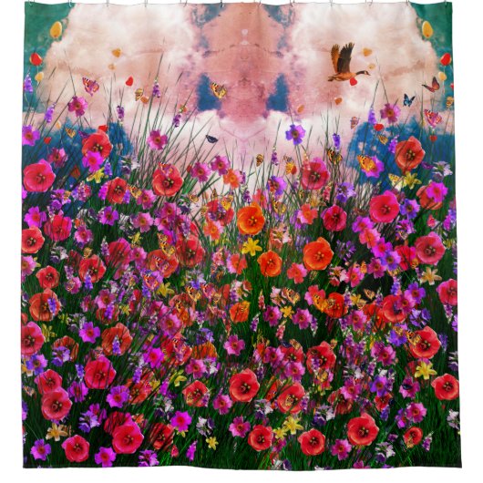 Abstracte Angel Cloud Douchegordijn (Voorkant)