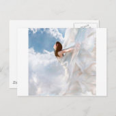 Abstracte Angel Cloudy Flutter Dress Briefkaart (Voorkant / Achterkant)