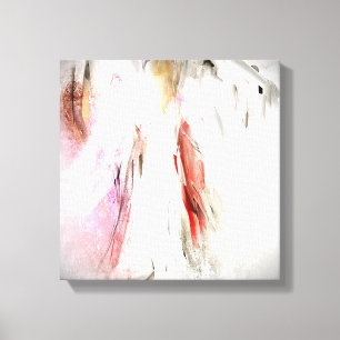 Abstracte Angel in White Canvas Print