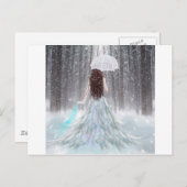 Abstracte Angel Winter Snow Princess Briefkaart (Voorkant / Achterkant)