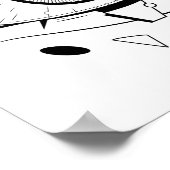 Abstracte anime: geometrische oogkunst poster (Hoek)