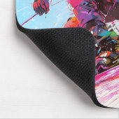 Abstracte anime sneeuwskiër downhill muismat (Hoek)