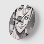 Abstracte Anime wandklok Ronde Klok (Hoek)